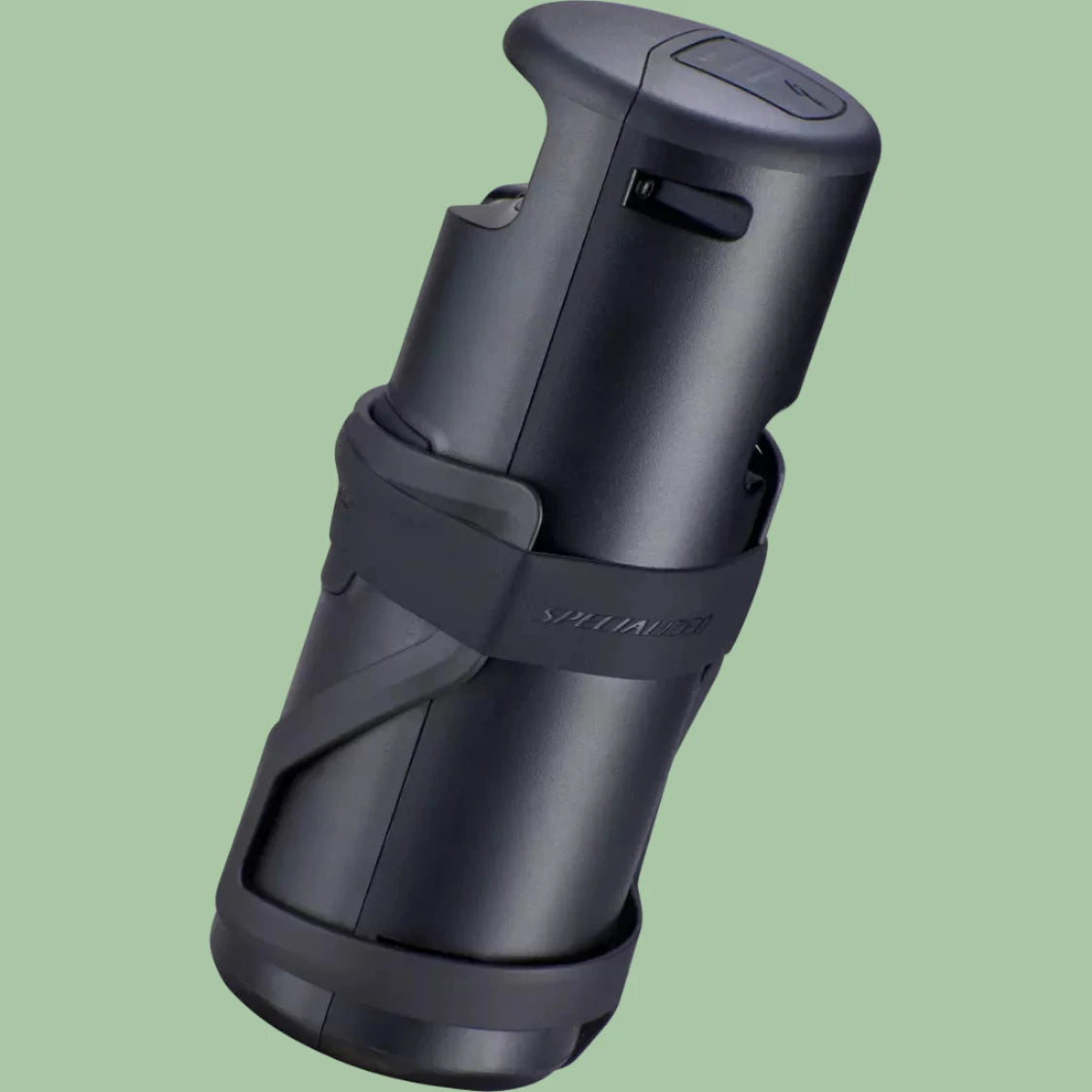 Black motorcycle hand guard on a white background