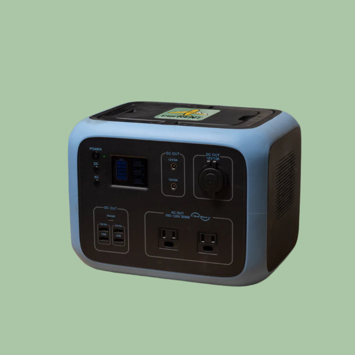 Portable power station with multiple outlets and ports